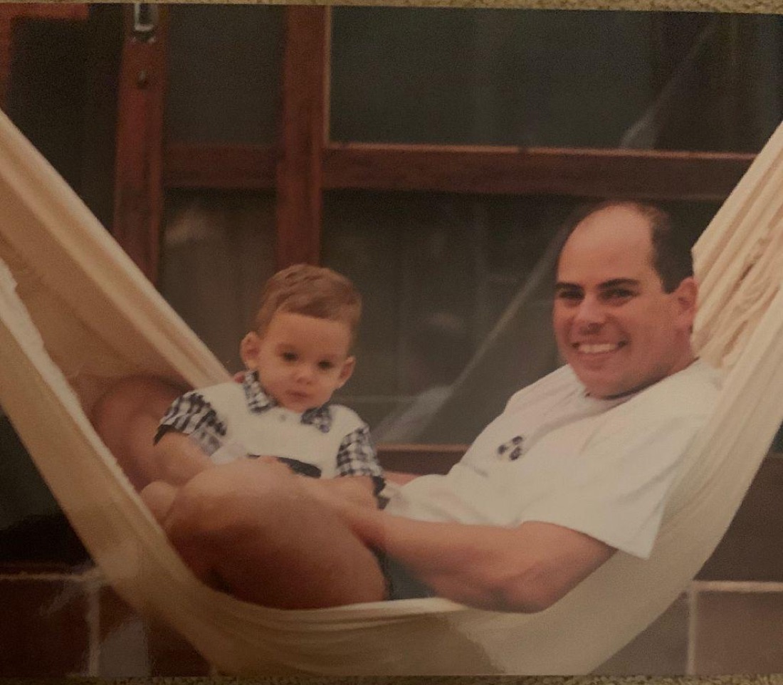 With my father